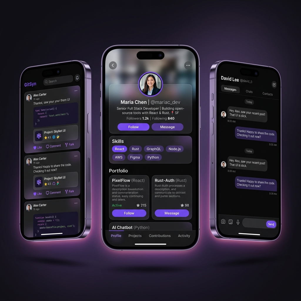 GitSyn app screenshots